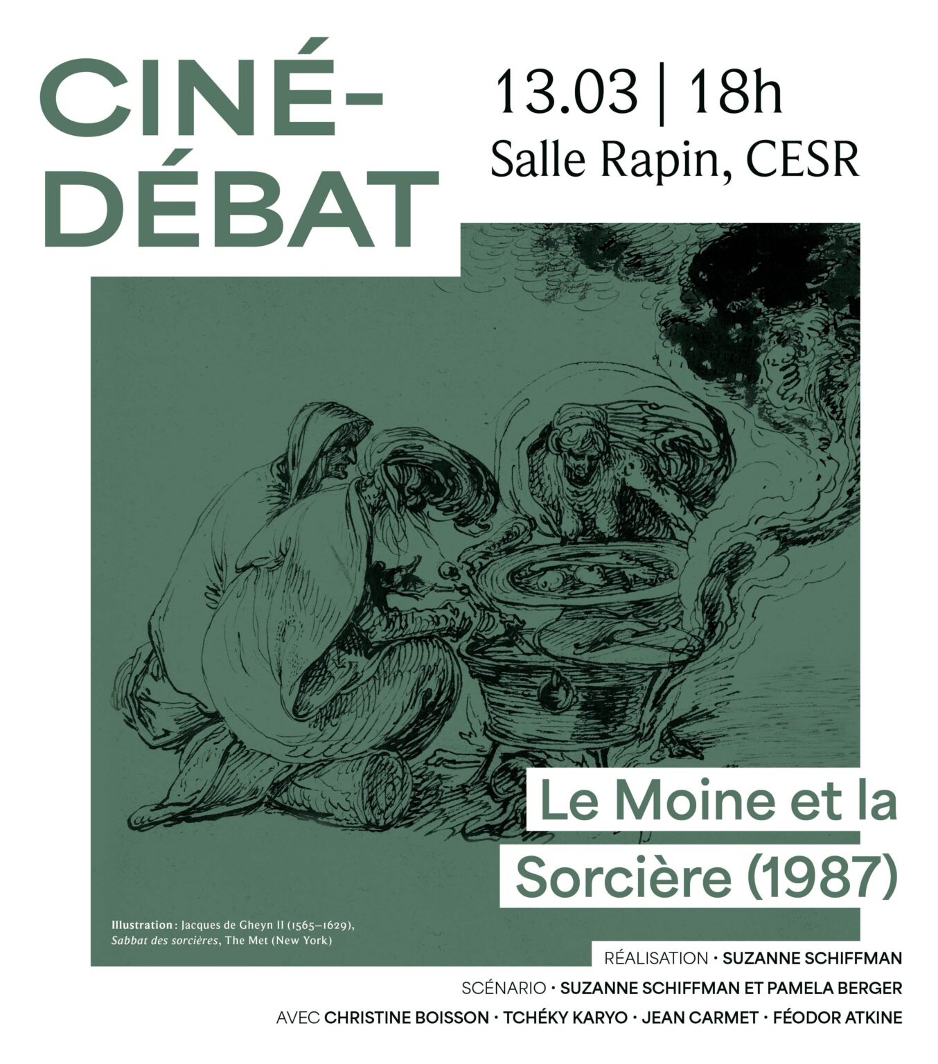 Ciné-débat : Le moine et la sorcière (1987) 13/03/2024